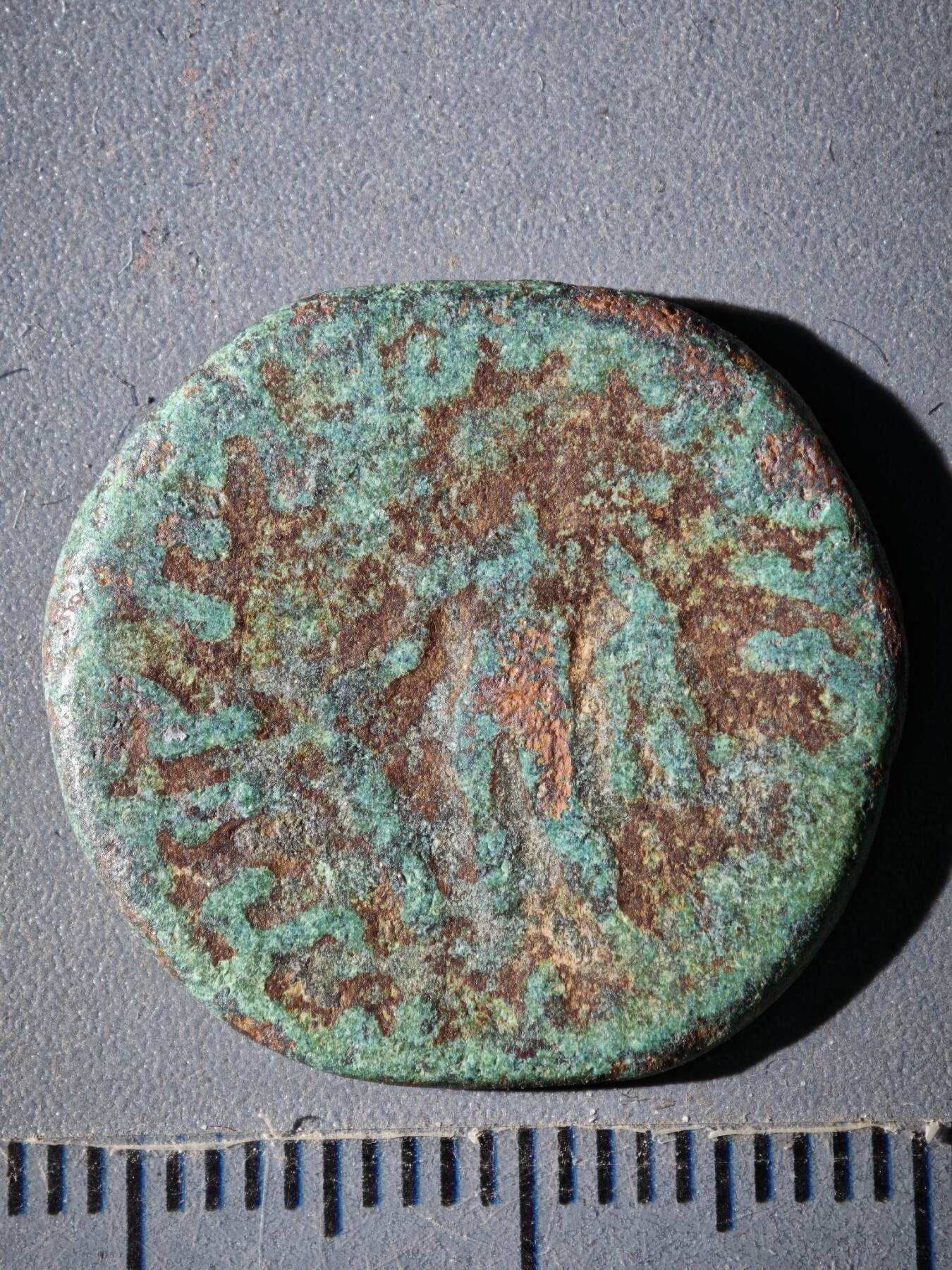 119期新疆红钱粟特钱币丝路钱币专场 C丘就缺王朝铜币