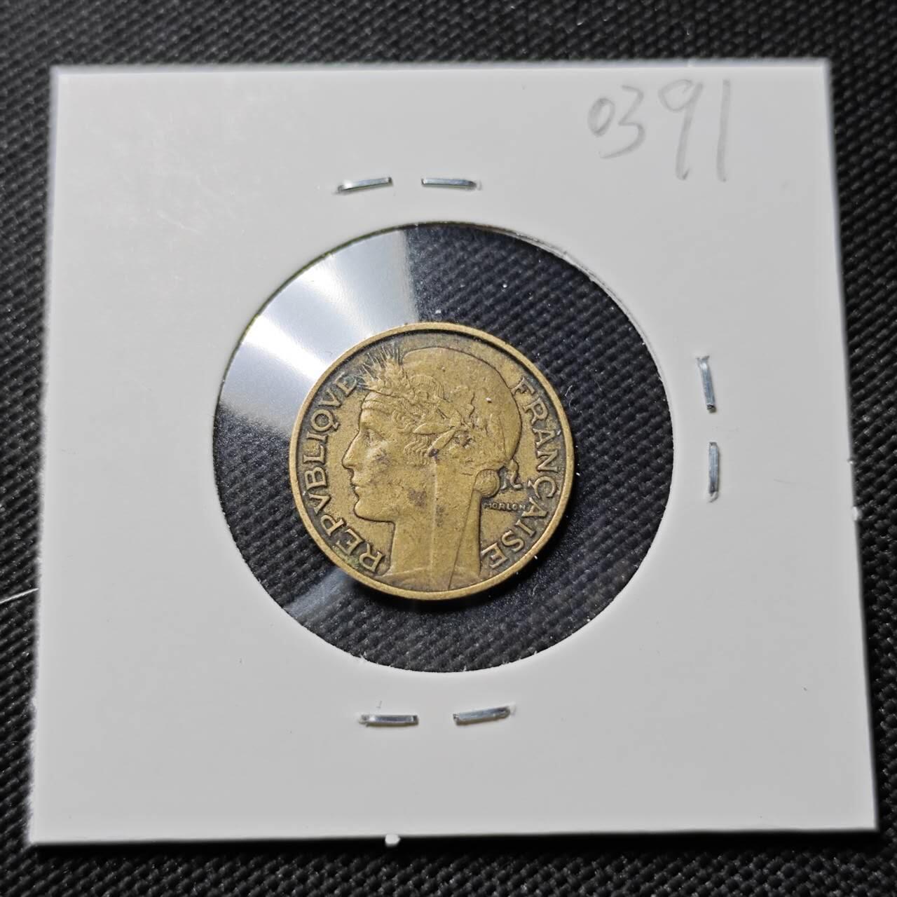 KK钱币收藏小铺   第403期 2月预留时间 周末发货  1932法国50分铜币