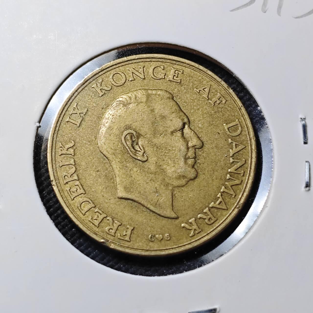 KK钱币收藏小铺   第403期 2月预留时间 周末发货 1958丹麦1克朗  