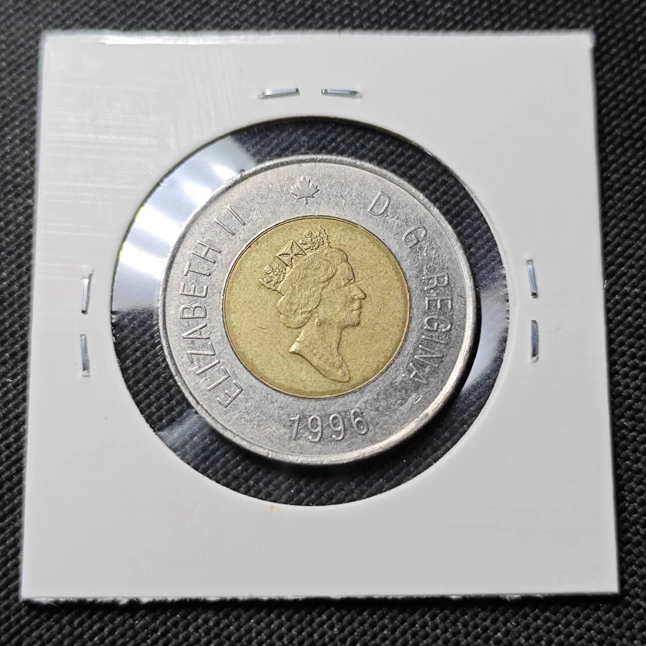 KK钱币收藏小铺   第403期 2月预留时间 周末发货 1996加拿大2元 