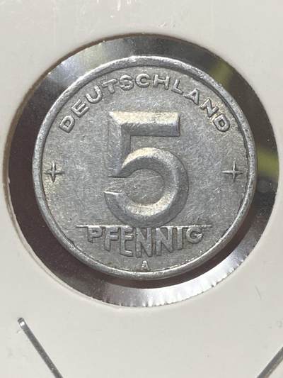 2026年第三十四场(总第二百零三场）外国精品纸夹币场(免佣金) - 少见–民主德国1948年5芬尼(第一版，A标柏林造)