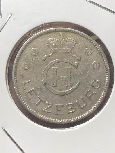 2026年第三十四场(总第二百零三场）外国精品纸夹币场(免佣金) - 少见–卢森堡🇱🇺1939单年份1法郎(第七任大公夏洛特夫人时期，第二版)