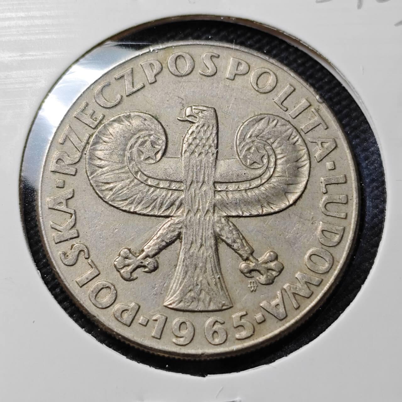 KK钱币收藏小铺   第403期 2月预留时间 周末发货  1965波兰10兹罗提纪念币