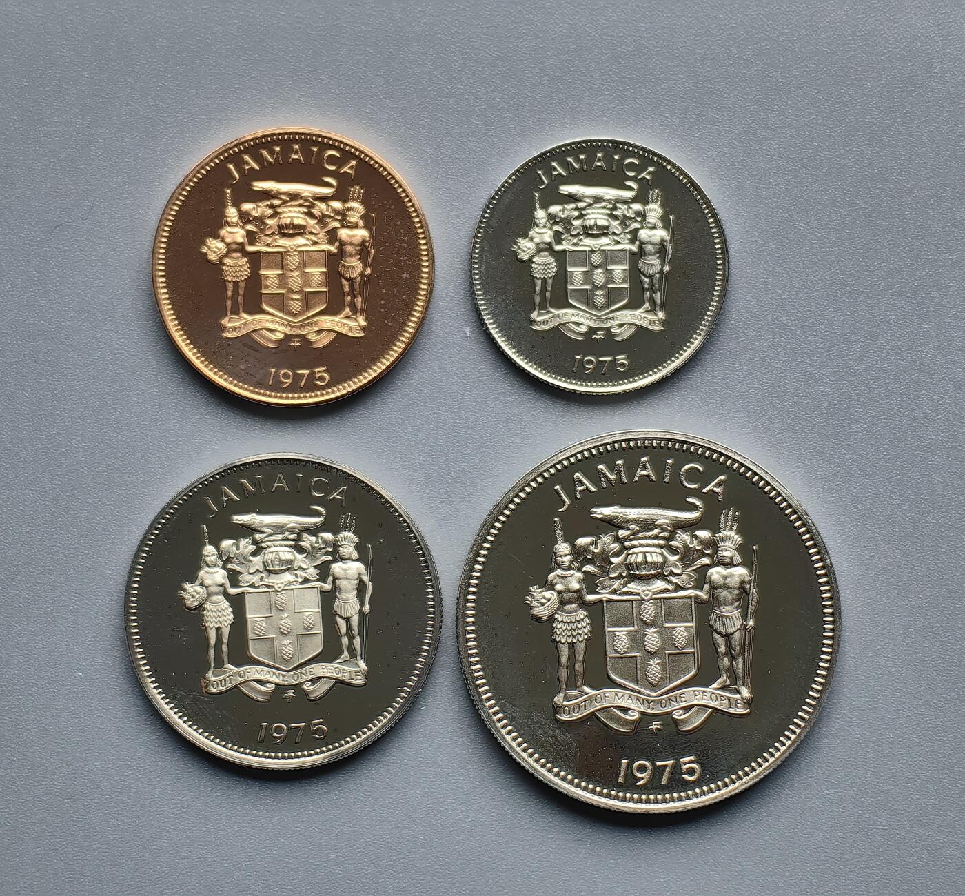 《崇甫堂》—外币小精品专场⑨ 牙买加1975年精制币四枚组 KM#51FM(P)