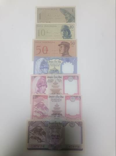 【20260310】非全新纸币和硬币第342场 - 亚洲国家7张纸币