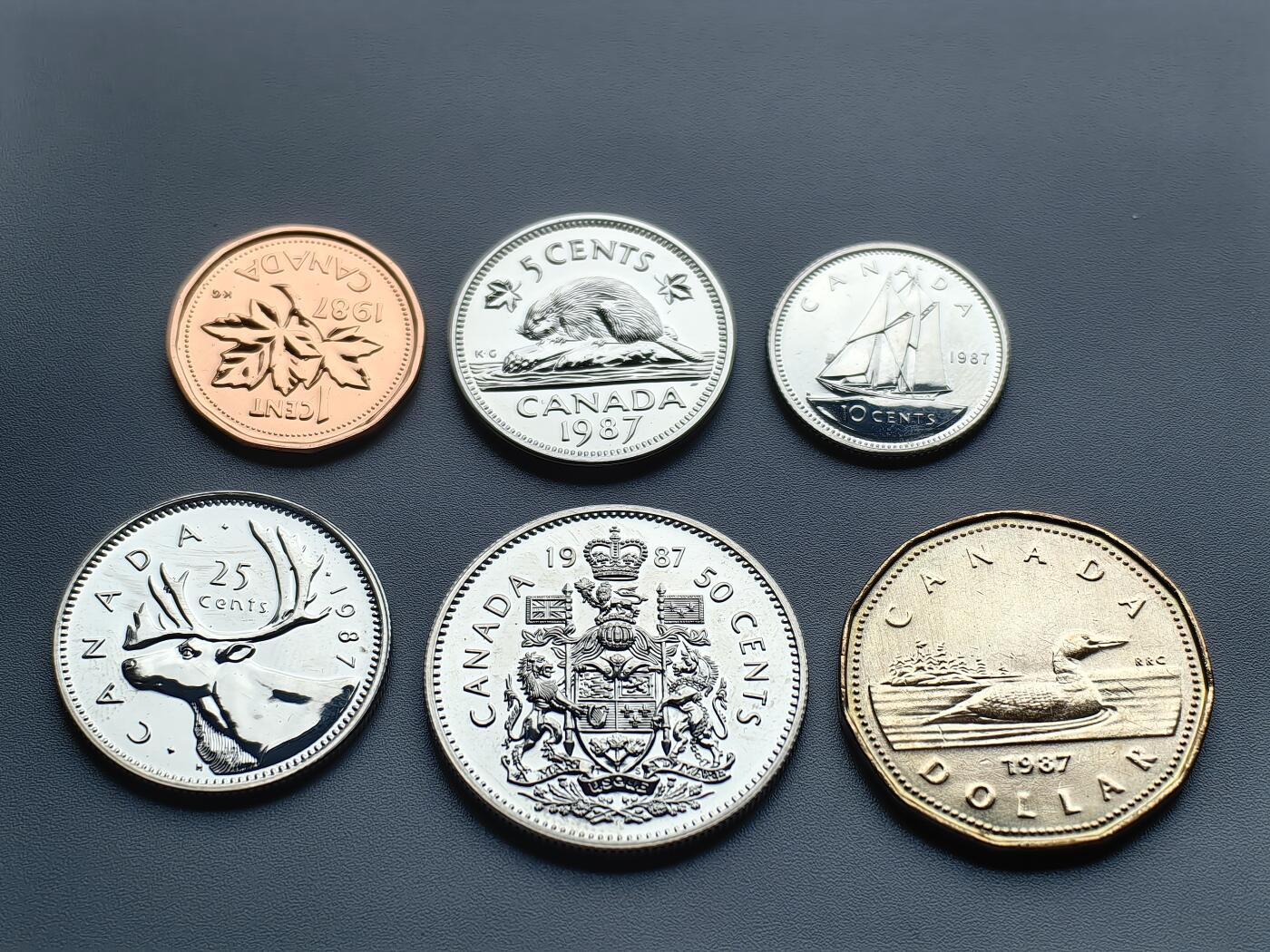 《崇甫堂》—外币小精品专场⑨ 加拿大1987年全套六枚组 KM#75.3