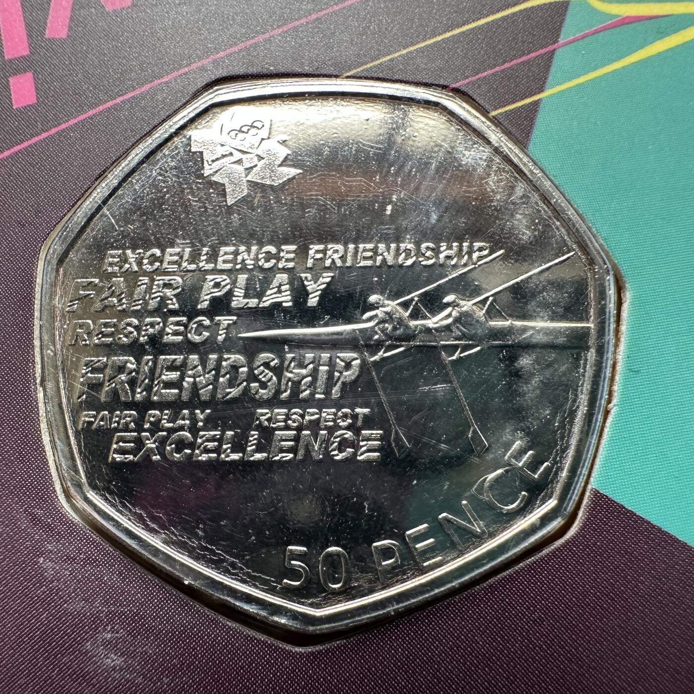 🌹外币初藏🌹🐯2026年第26场  各国纪念币专场 每周二四六晚8️⃣点 接代拍 英国2011年伦敦奥运会赛艇50便士纪念币