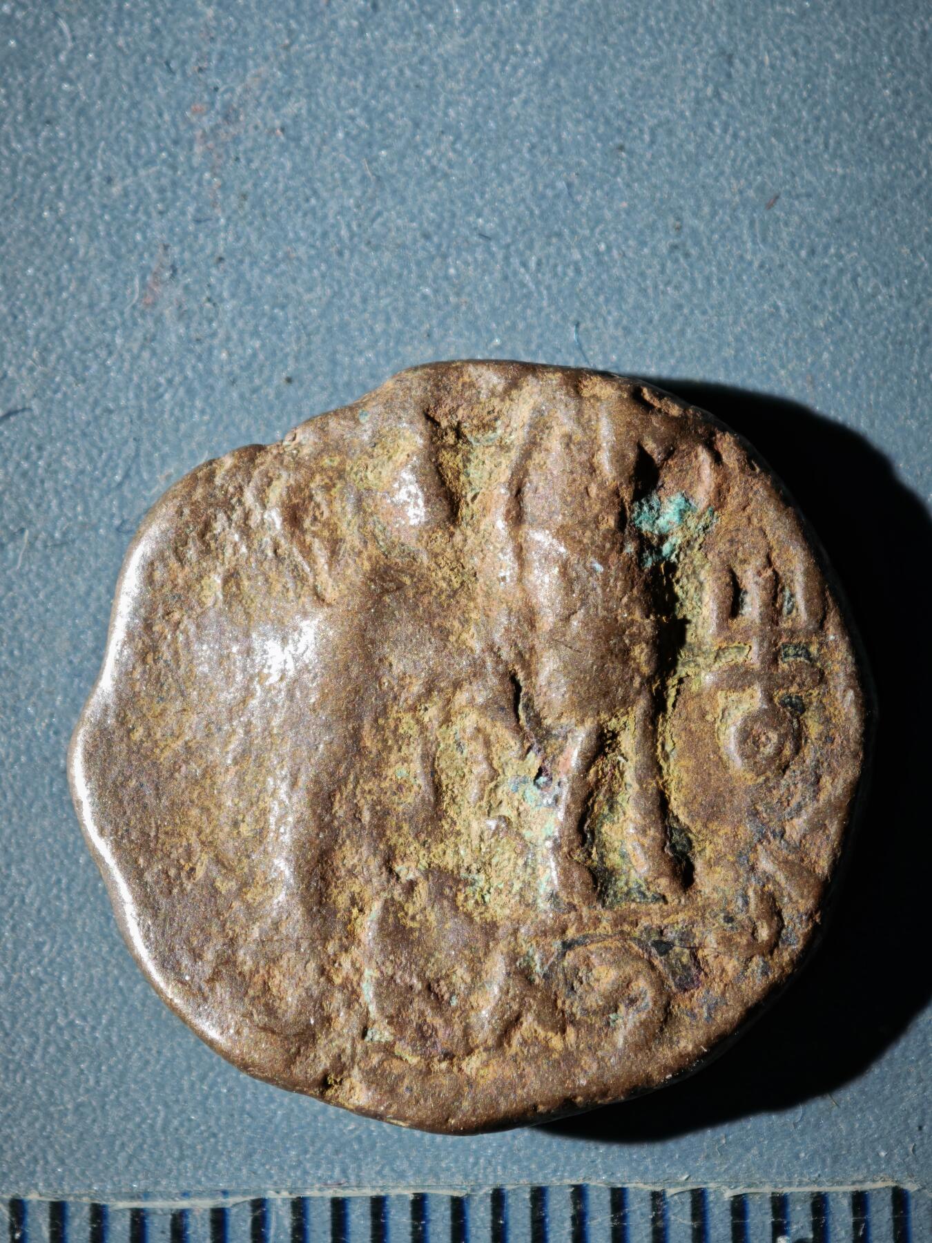 119期新疆红钱粟特钱币丝路钱币专场 F索特美加斯王朝铜币