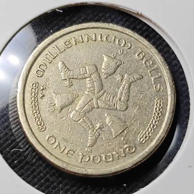 KK钱币收藏小铺   第403期 2月预留时间 周末发货 -  2001英国马恩岛1镑