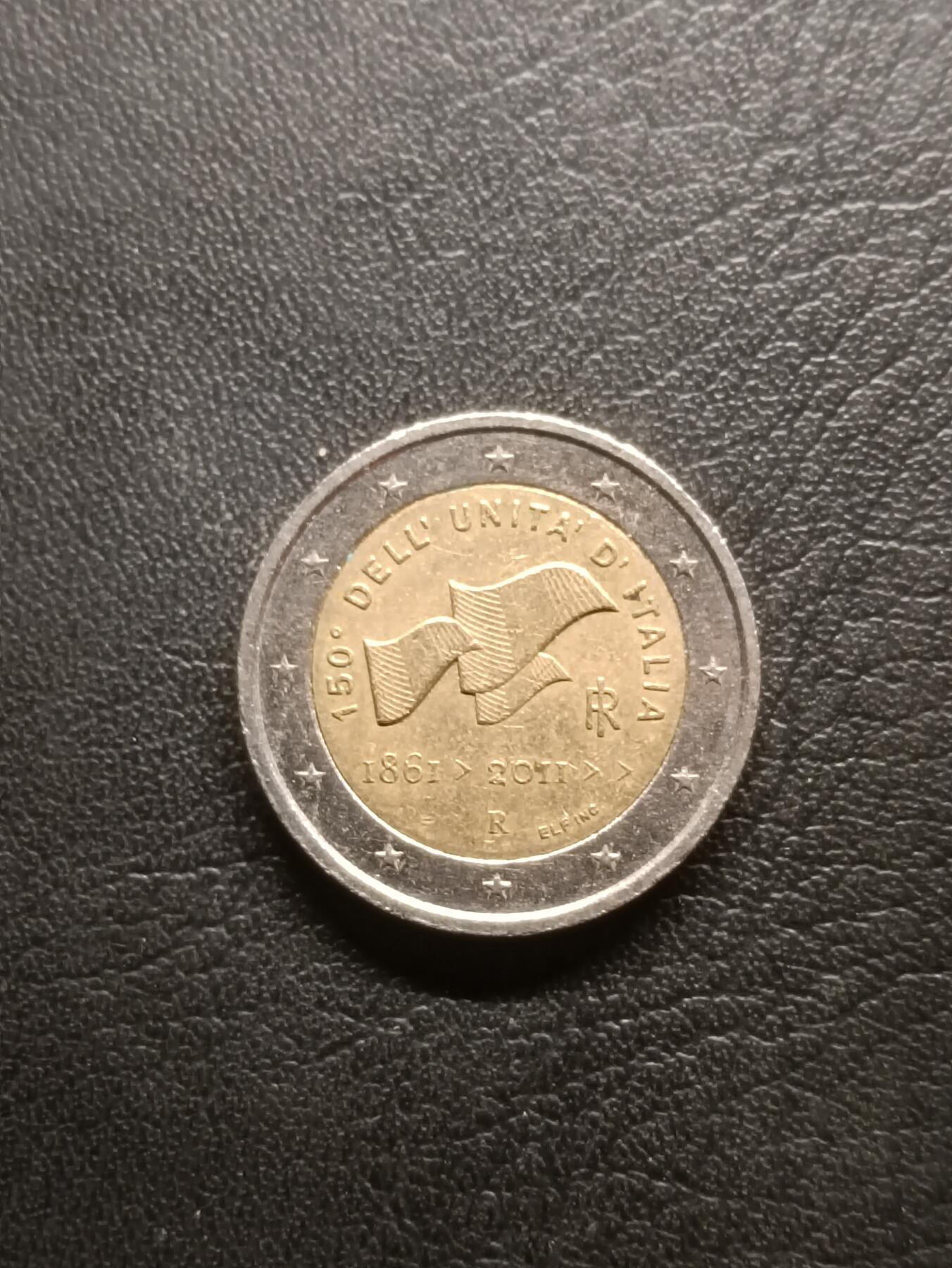 荟藏特别场次第六期——“社长的钢镚堆” 意大利2011年独立150周年2欧纪念币