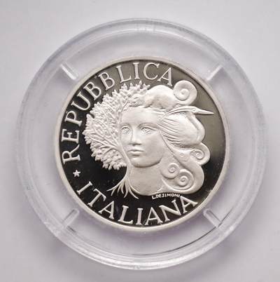 观钱近现代机制币拍卖No.003  - 意大利 1994 年 “动植物保护” 1000 里拉纪念银币