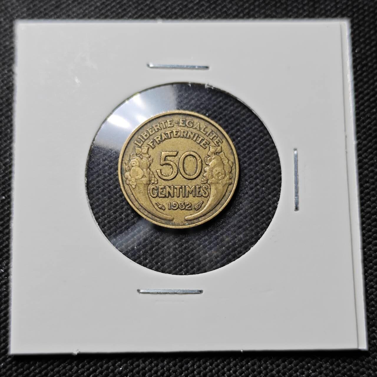 KK钱币收藏小铺   第403期 2月预留时间 周末发货  1932法国50分铜币