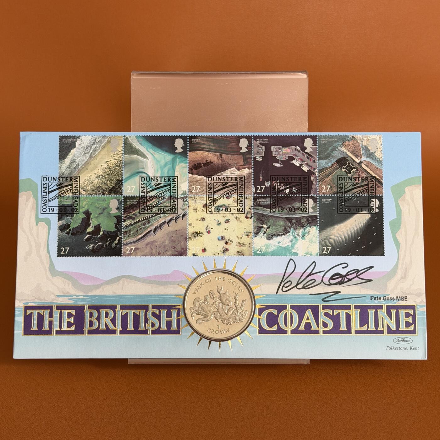 ＜星葵🌻钱币社＞硬币场·第71期·3月10日发货 〈邮币封·签名版〉直布罗陀1998年海洋年·章鱼、鱼和珊瑚1克朗纪念币