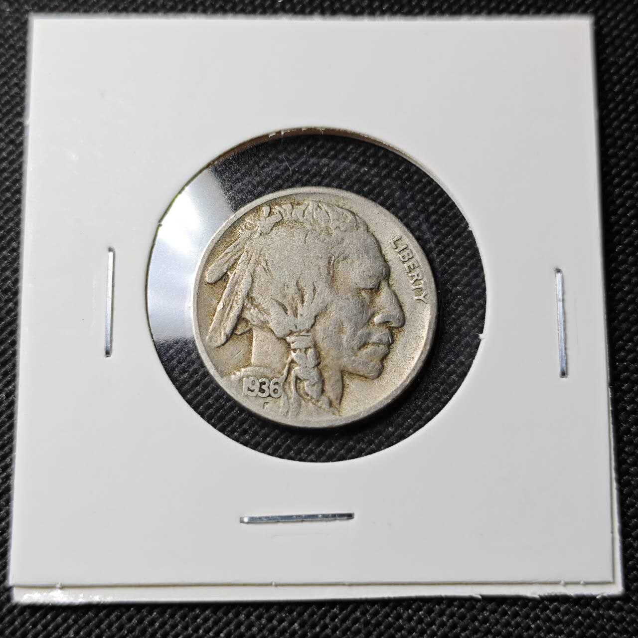 KK钱币收藏小铺   第403期 2月预留时间 周末发货  1936美国5分镍币