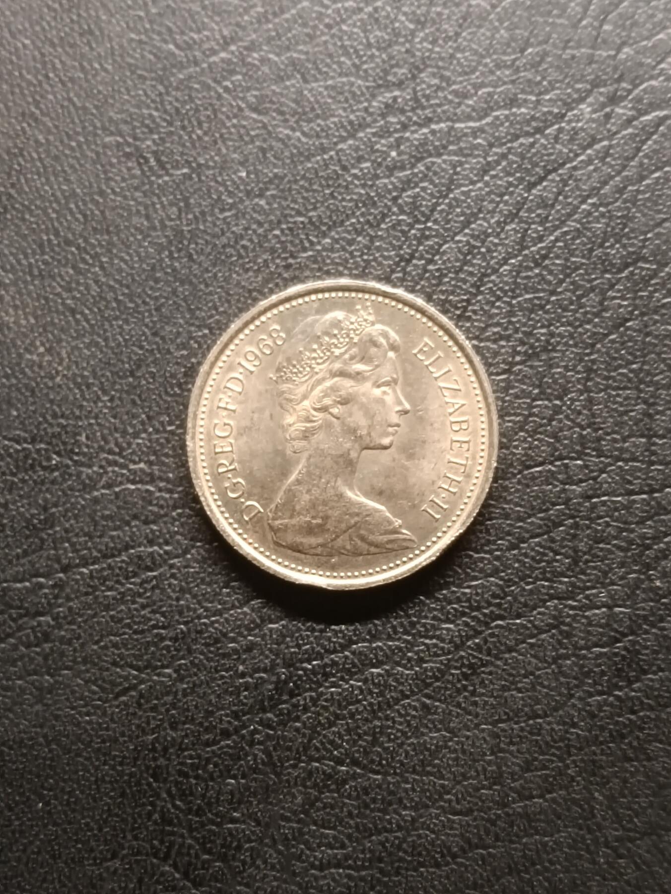 荟藏特别场次第六期——“社长的钢镚堆” 英国1968年5新便士 早期大版