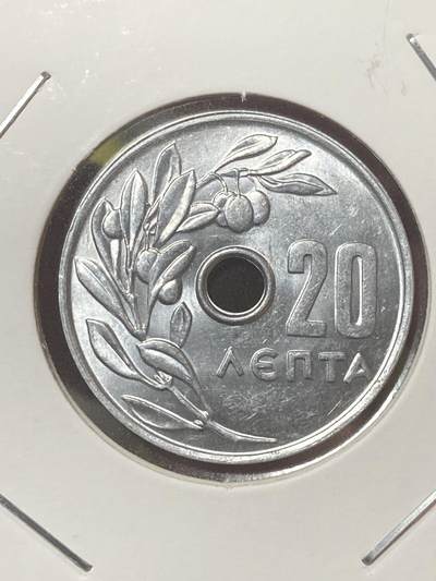 2026年第三十四场(总第二百零三场）外国精品纸夹币场(免佣金) - 希腊王国1969年20雷普塔(康斯坦丁二世时期，克雷姆尼察造)