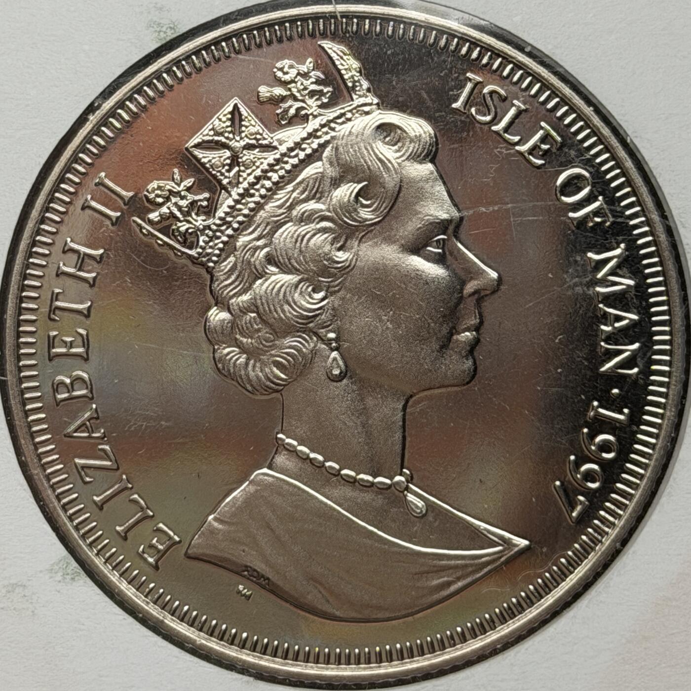 ＜星葵🌻钱币社＞硬币场·第71期·3月10日发货 〈邮币封·签名版〉马恩岛1997年千禧年·基督诞生1克朗纪念币