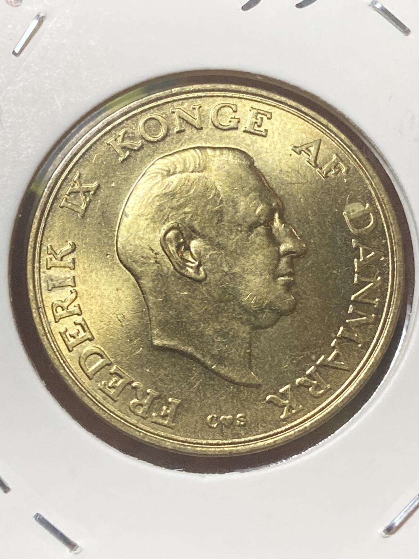 2026年第三十四场(总第二百零三场）外国精品纸夹币场(免佣金) 少见原光好品–丹麦🇩🇰1958年1克朗(弗雷德里克九世第二版，C; S版)