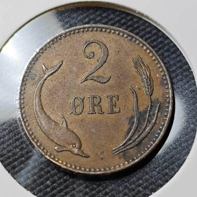KK钱币收藏小铺   第402期 2月预留时间 周末发货 -  1899丹麦2欧尔铜币