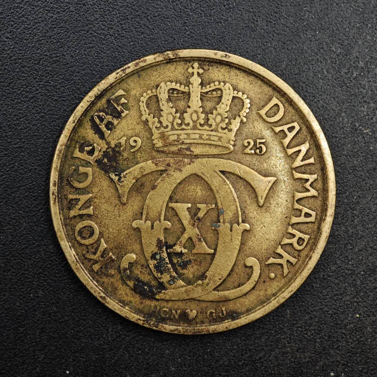 【淘币小摊】实时拍第八百七十七拍   散币场    每周一统一发货 丹麦1925年1克朗铜币