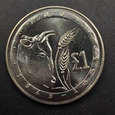  【淘币小摊】限时拍第八百七十八拍   克朗币邮币封场    每周一统一发货 - 塞浦路斯1995年fao纪念1镑纪念币