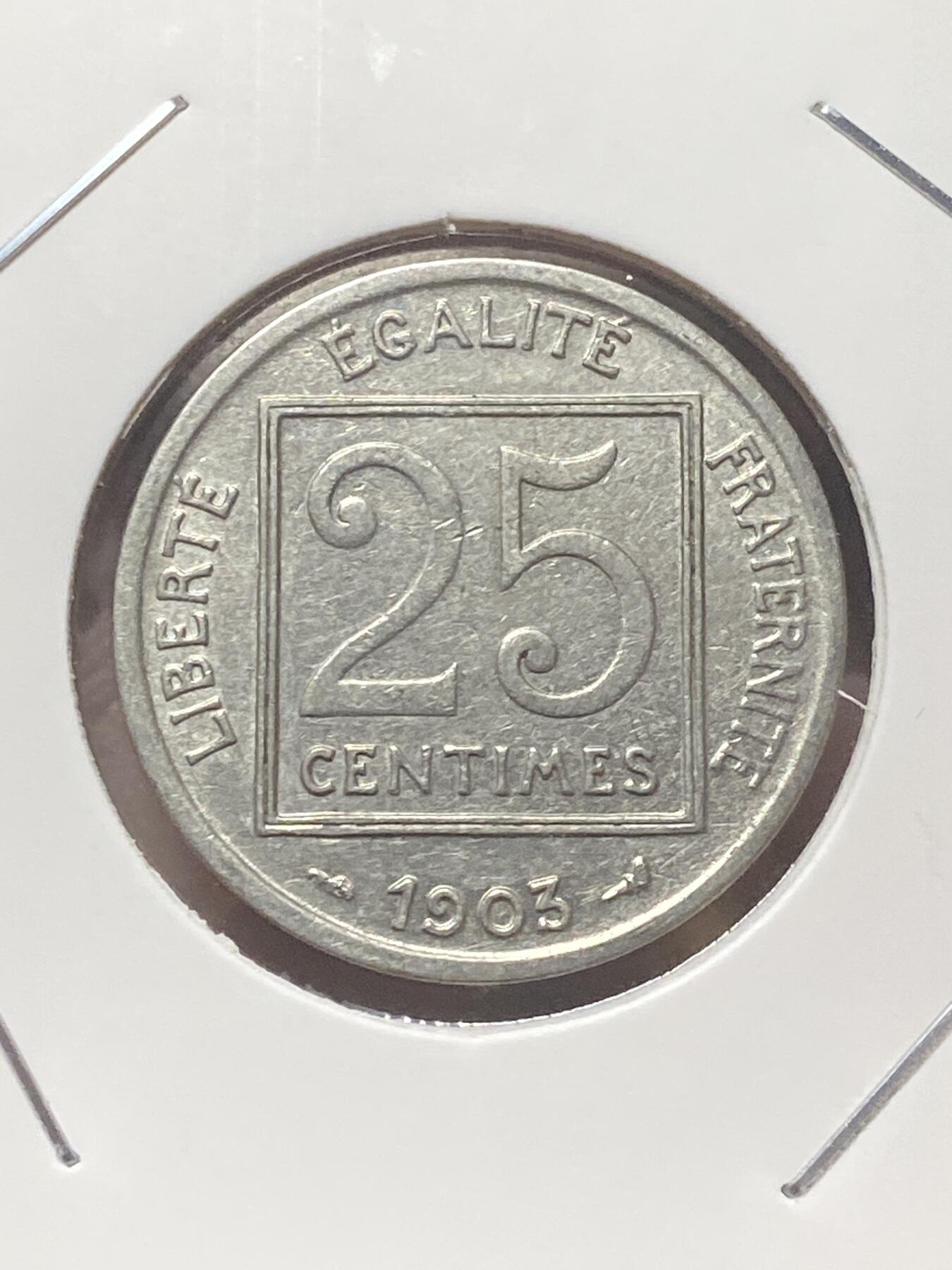 2026年第三十四场(总第二百零三场）外国精品纸夹币场(免佣金) 少见好品–法兰西第三共和国1903年25生丁