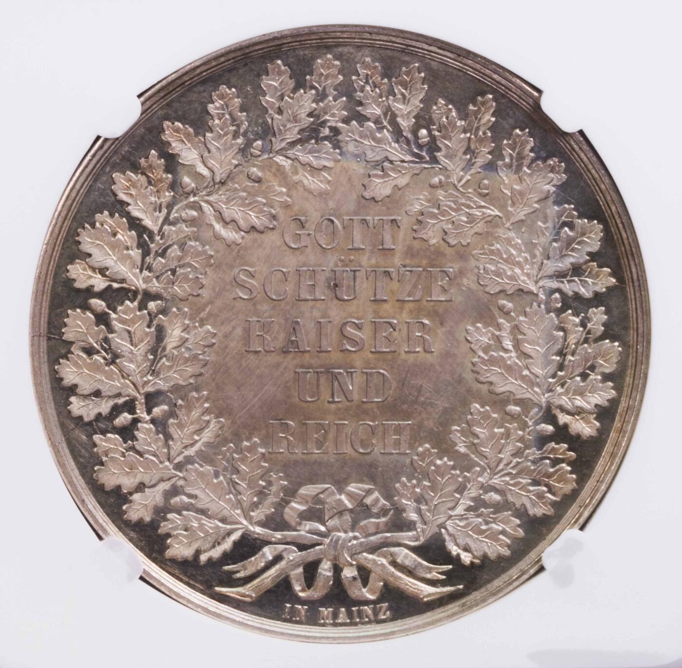 NGC-MS62 1860德国法兰克福2泰勒银样 唯一亚军