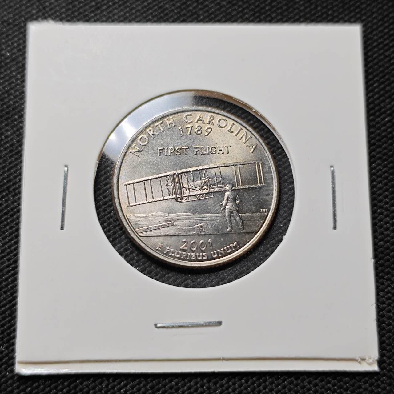 KK钱币收藏小铺   第403期 2月预留时间 周末发货  美国25分纪念币 好品