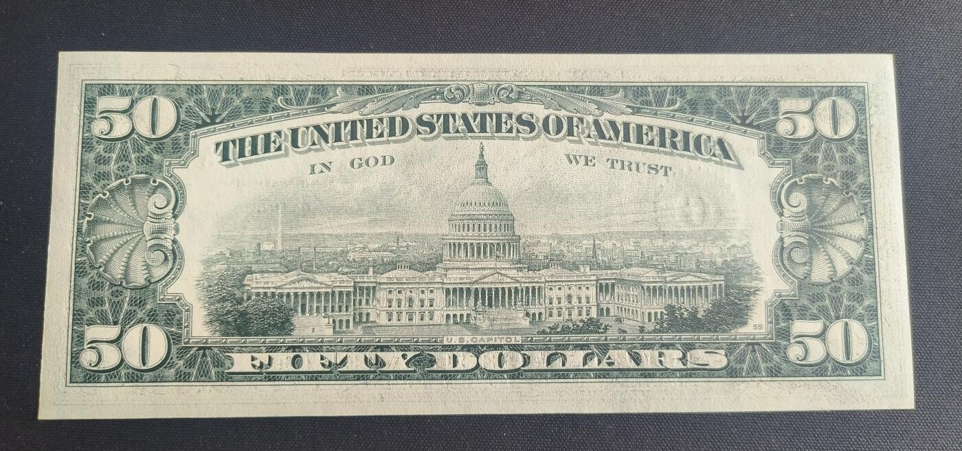 世界靓号纸钞第八十二期 1977年日本50美元 小头美元 品相如图
