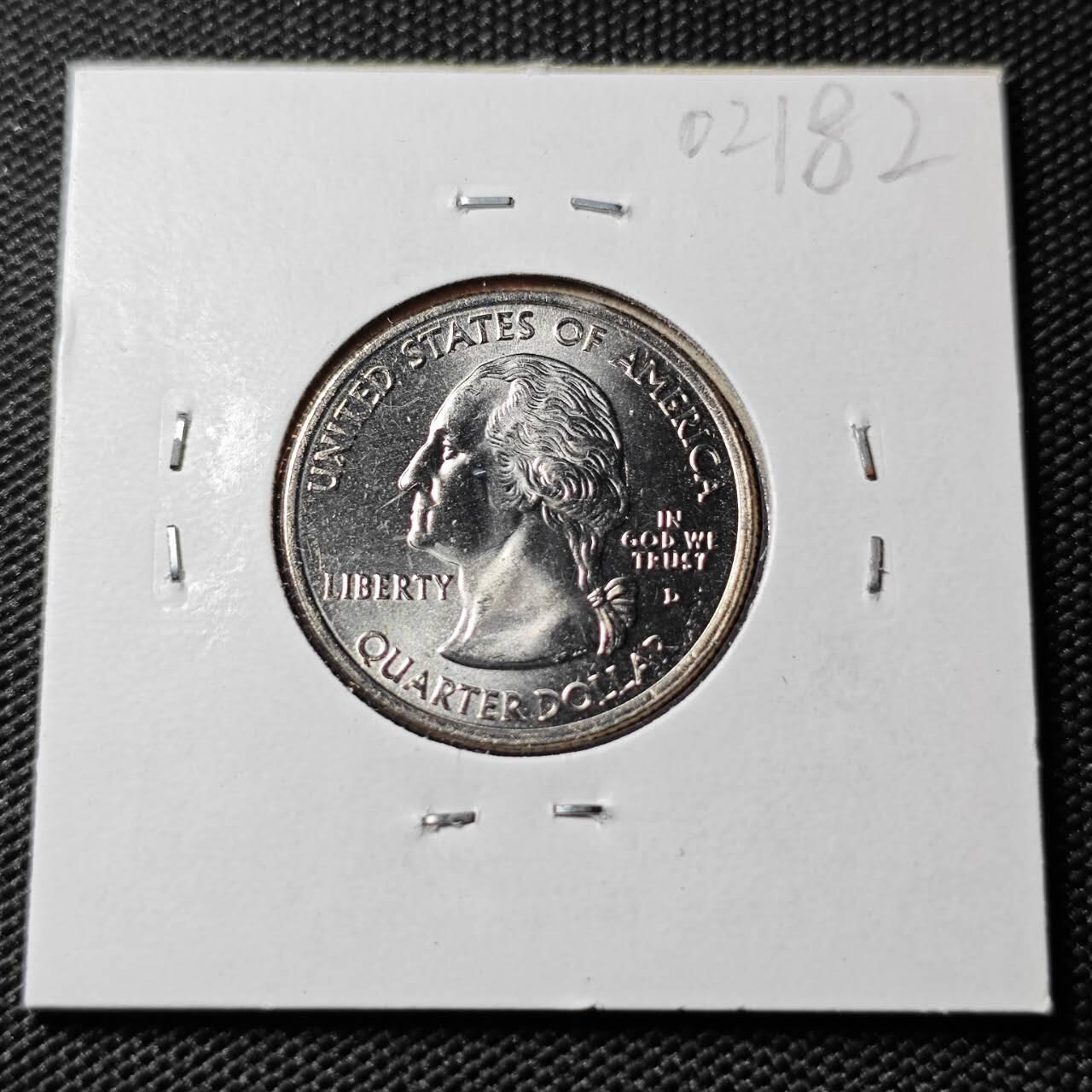 KK钱币收藏小铺   第402期 2月预留时间 周末发货  美国25分纪念币 拆卷品