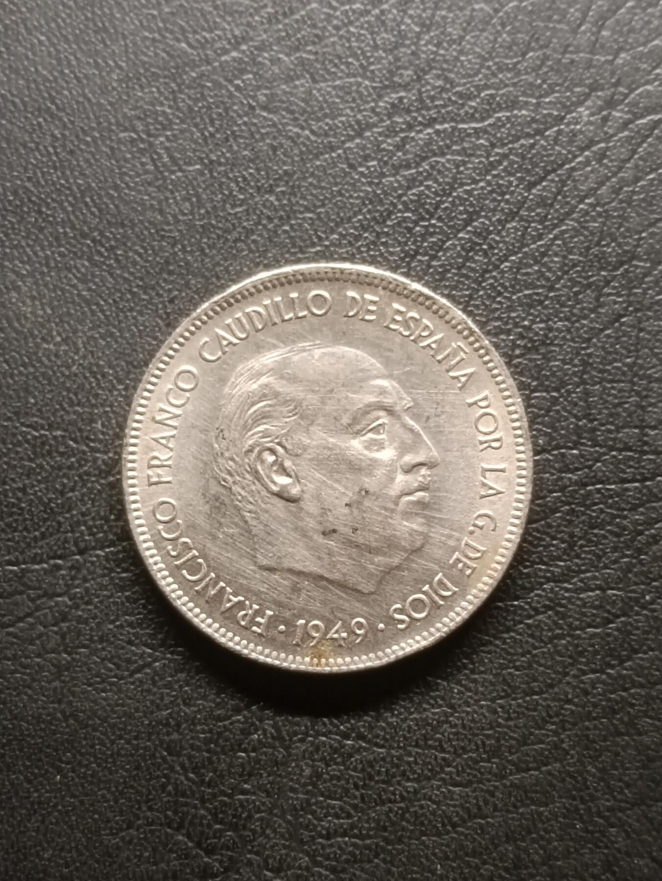 荟藏特别场次第六期——“社长的钢镚堆” 西班牙1949年5比塞塔