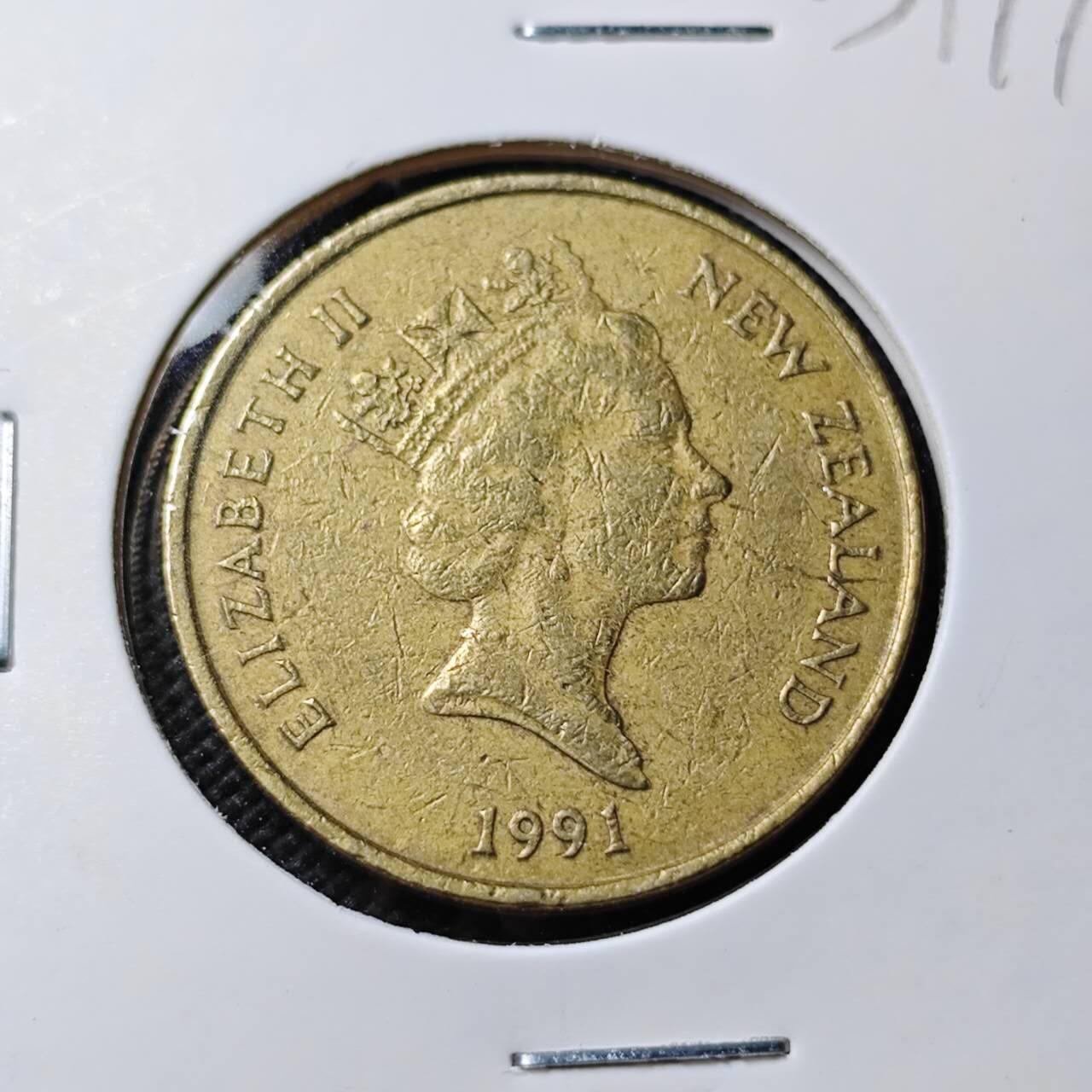 KK钱币收藏小铺   第403期 2月预留时间 周末发货 1991新西兰2元