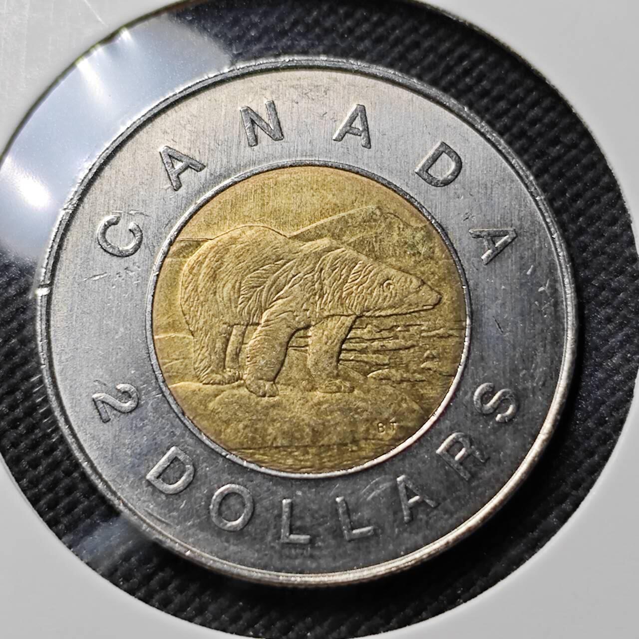 KK钱币收藏小铺   第403期 2月预留时间 周末发货  1996加拿大2元 好品