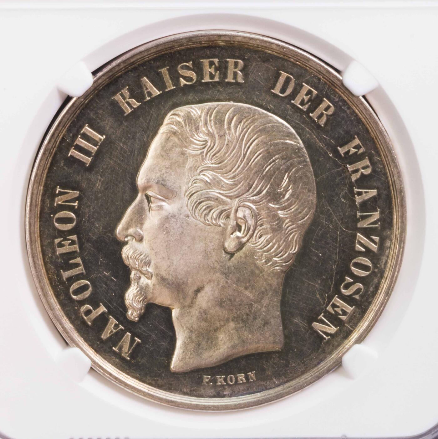 NGC-MS62 1860德国法兰克福2泰勒银样 唯一亚军