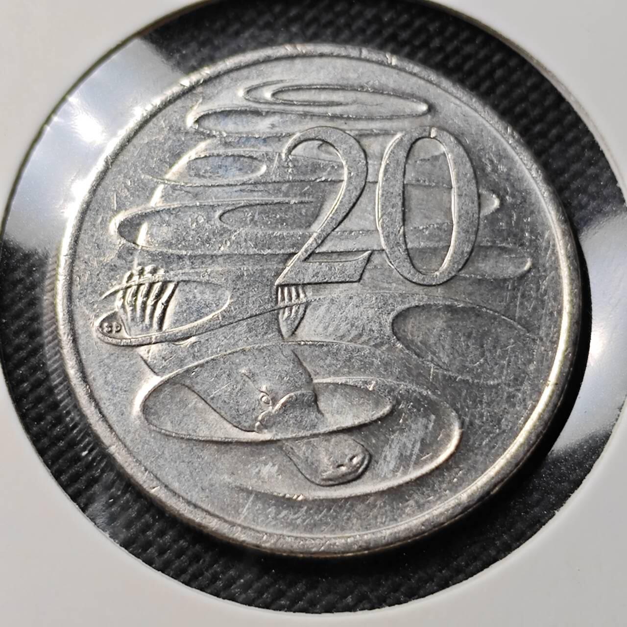 KK钱币收藏小铺   第403期 2月预留时间 周末发货 2022澳大利亚20分 