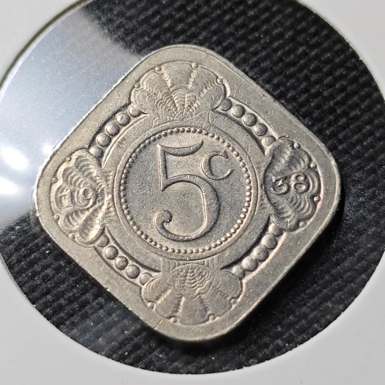 KK钱币收藏小铺   第402期 2月预留时间 周末发货  荷属安地列斯5分