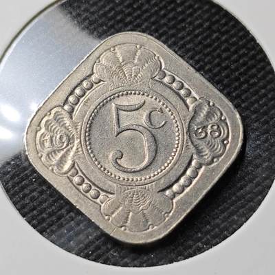 KK钱币收藏小铺   第402期 2月预留时间 周末发货 -  荷属安地列斯5分