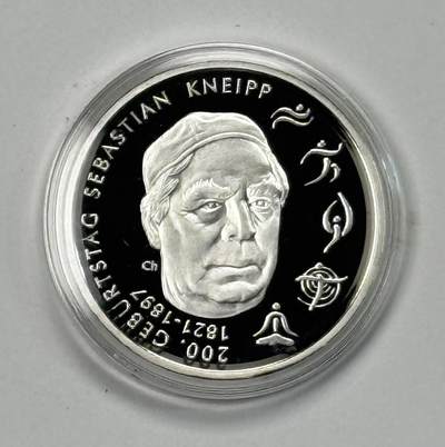 S&S Numismatic世界钱币-拍卖 第121期  - 德国2021年 塞巴斯蒂安·克奈普诞辰200周年 20欧元精制纪念银币 官方卡币 18克925银