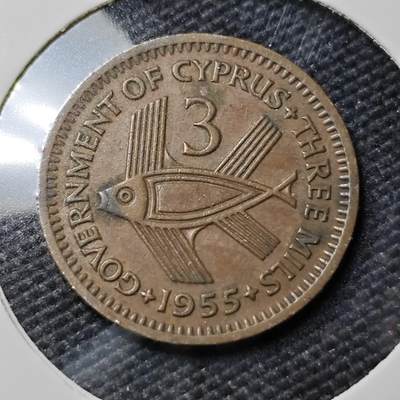 KK钱币收藏小铺   第402期 2月预留时间 周末发货 -  英属塞浦路斯3米尔铜币