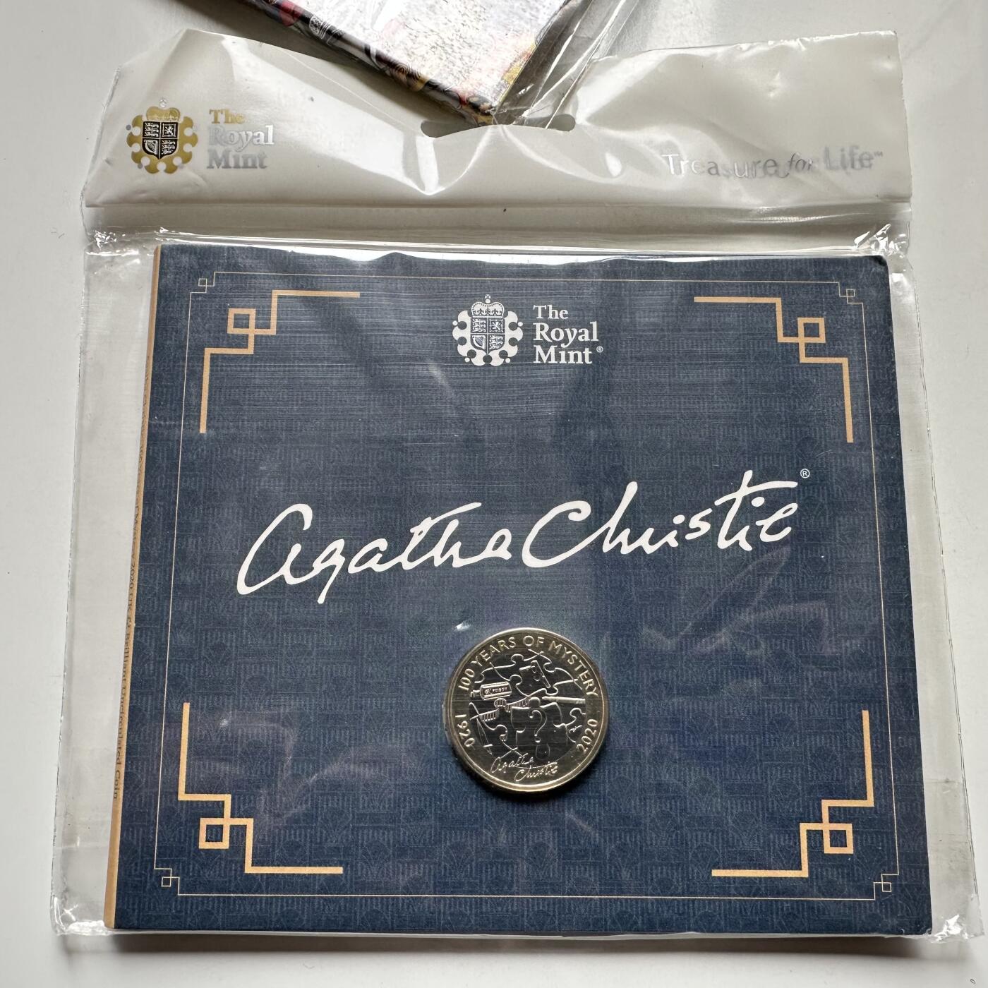 🌹外币初藏🌹🐯2026年第26场  各国纪念币专场 每周二四六晚8️⃣点 接代拍 英国2020年阿加莎·克里斯蒂百年2英镑双色纪念币 原装卡