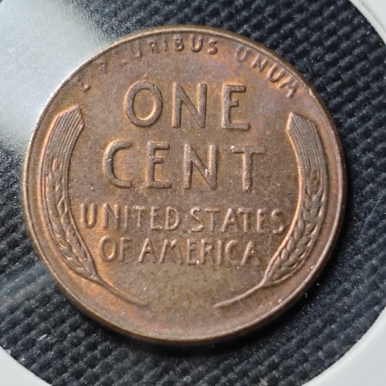 KK钱币收藏小铺   第403期 2月预留时间 周末发货  1956美国麦穗一分铜币 好品