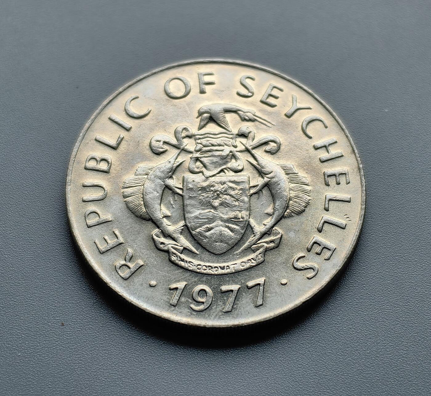 《崇甫堂》—外币小精品专场⑨ 塞舌尔FAO海龟1977年10卢比大镍币 KM#37