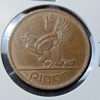 KK钱币收藏小铺   第403期 2月预留时间 周末发货 -  爱尔兰1便士铜币