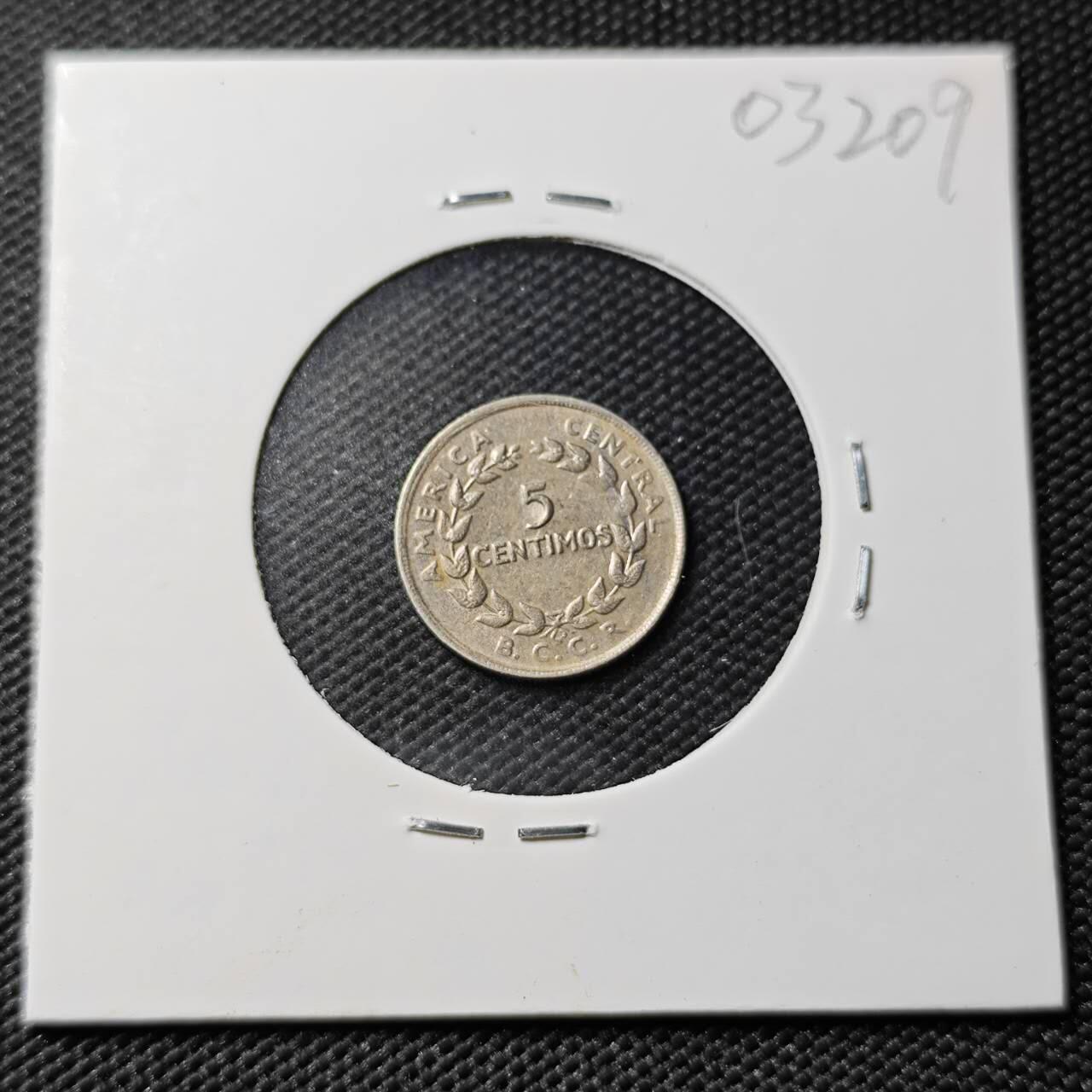 KK钱币收藏小铺   第403期 2月预留时间 周末发货 1969哥斯达黎加5分