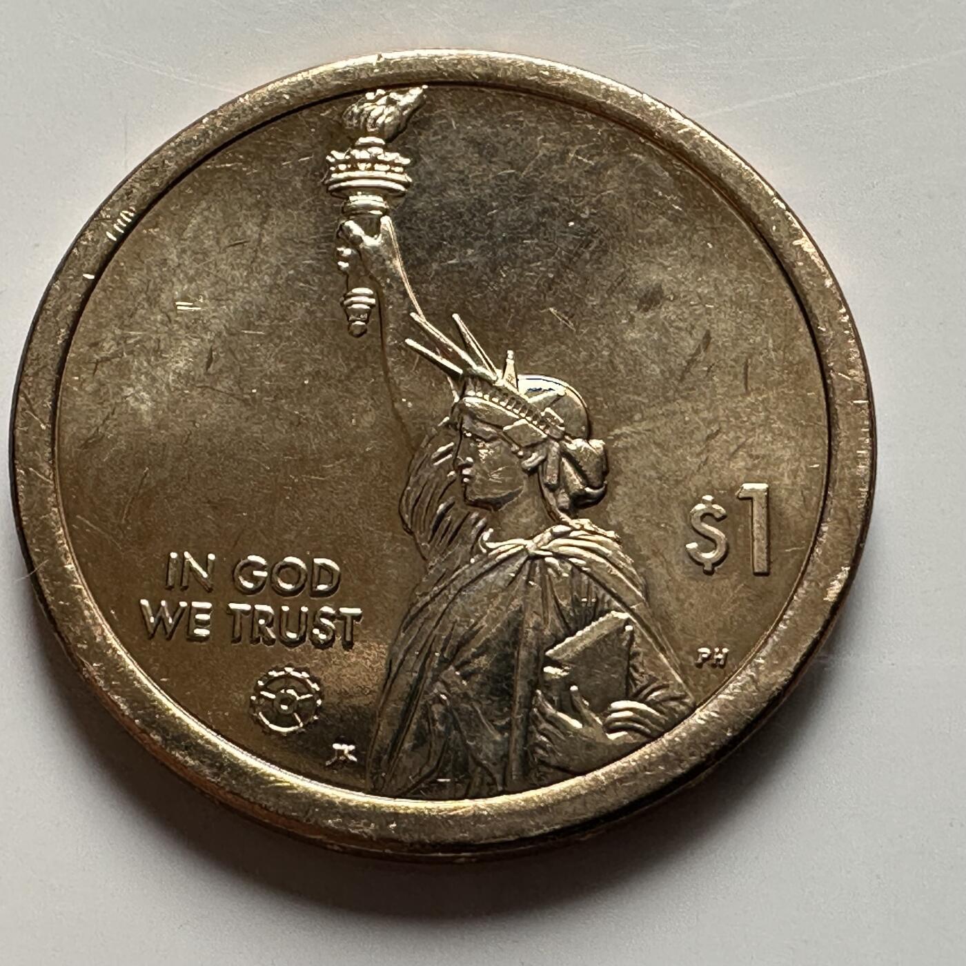 🌹外币初藏🌹🐯2026年第26场  各国纪念币专场 每周二四六晚8️⃣点 接代拍 美国 2020年 创新者系列马萨诸塞州主题 纪念贝尔电话发明的通信革新成就 1元纪念币