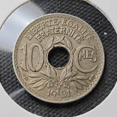 KK钱币收藏小铺   第404期 2月预留时间 周末发货 -  1931法国10分
