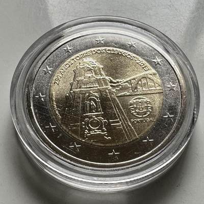 🌹外币初藏🌹🐯2026年第26场  各国纪念币专场 每周二四六晚8️⃣点 接代拍 - 葡萄牙 2013年 克莱瑞戈塔250周年纪念 2欧元双色纪念币