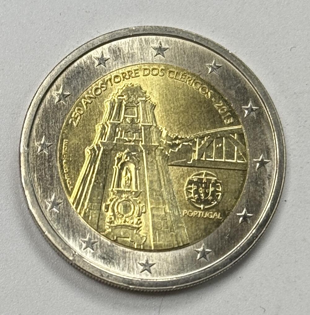 S&S Numismatic世界钱币-拍卖 第122期  葡萄牙2013年 波尔图克莱里戈斯塔建成250周年 2欧元双色纪念币