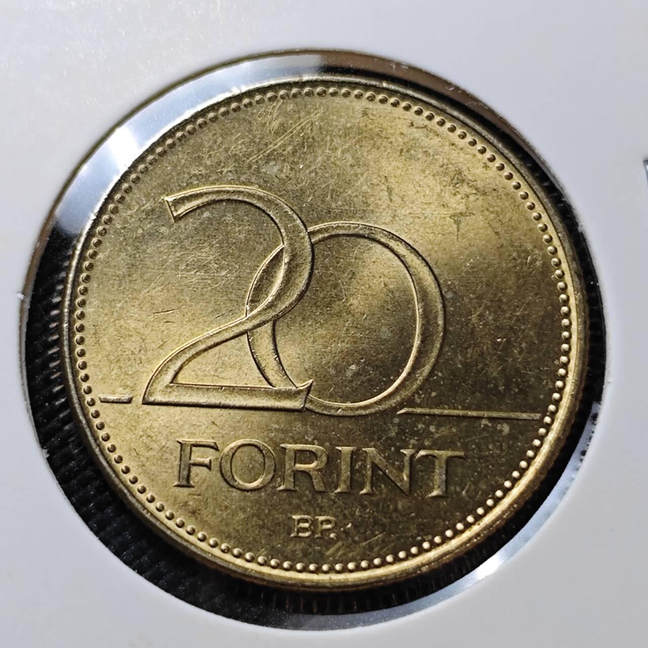 KK钱币收藏小铺   第404期 2月预留时间 周末发货  1995匈牙利20福林