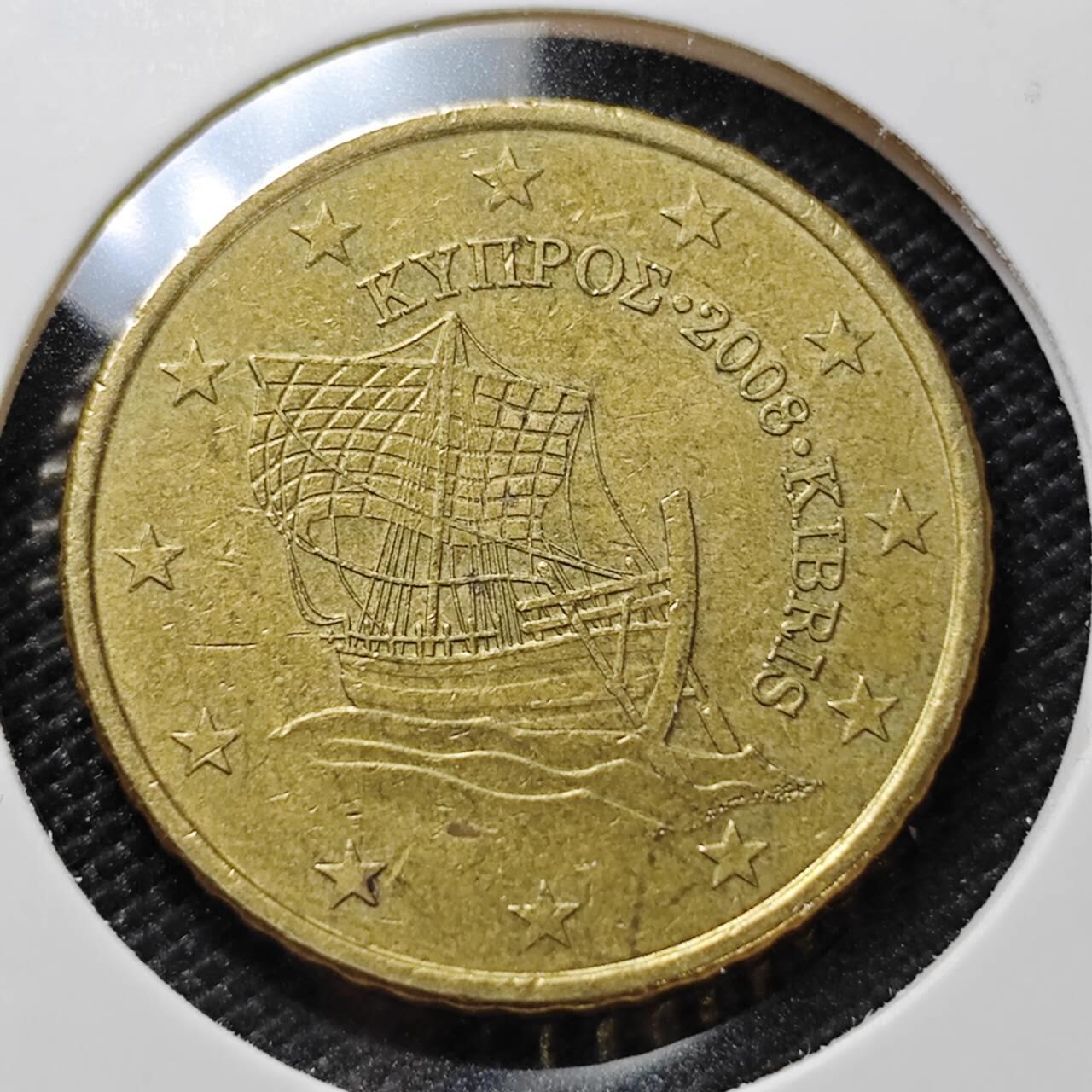 KK钱币收藏小铺   第404期 2月预留时间 周末发货  塞浦路斯50欧分